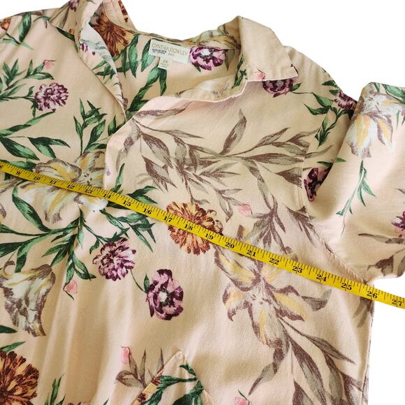Cynthia Rowley Womens Floral Linen Blend Popover Top Plus Size 2X Paradise Boho - Picture 9 of 10